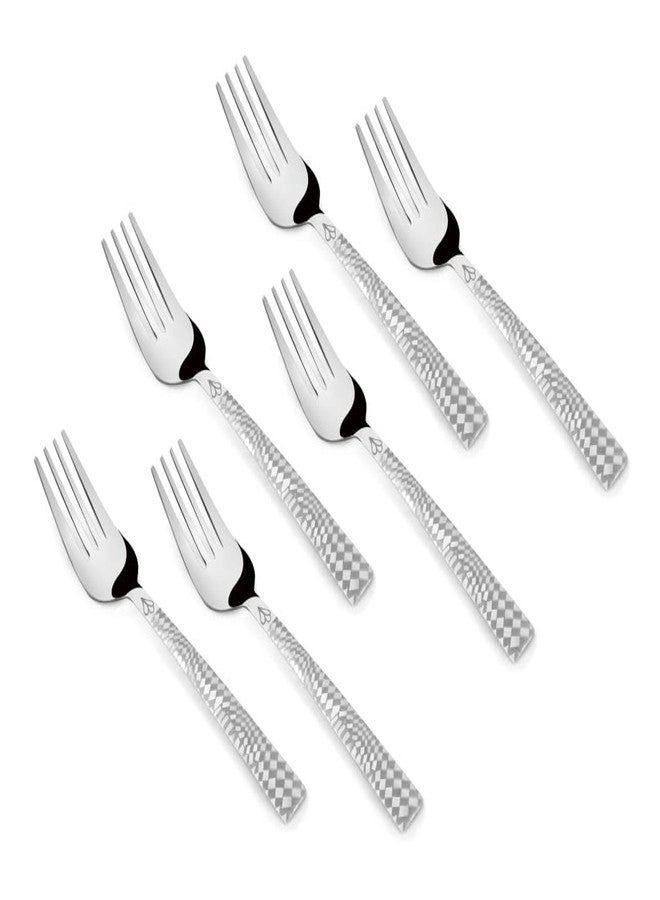 Fns Montavo - Stainless Steel, Lush Laser Engraving Style - Premium Cutlery Set, 18 Pieces, Pack of 18 Units, Silver Color - Includes 6 Dinner Spoons, 6 Dinner Forks, 6 Tea Spoons with Leatherette Box - Image 5